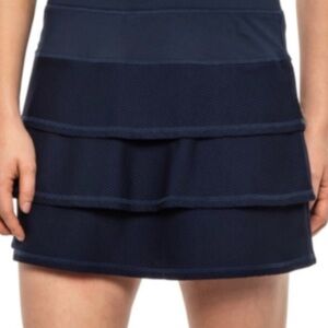 KYODAN Textured Tiered Athletic Skort Black size Large